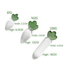 Radish Crystal Glass Dildo - Unique Design for Anal & Vaginal Play - Passion Pulse Adult