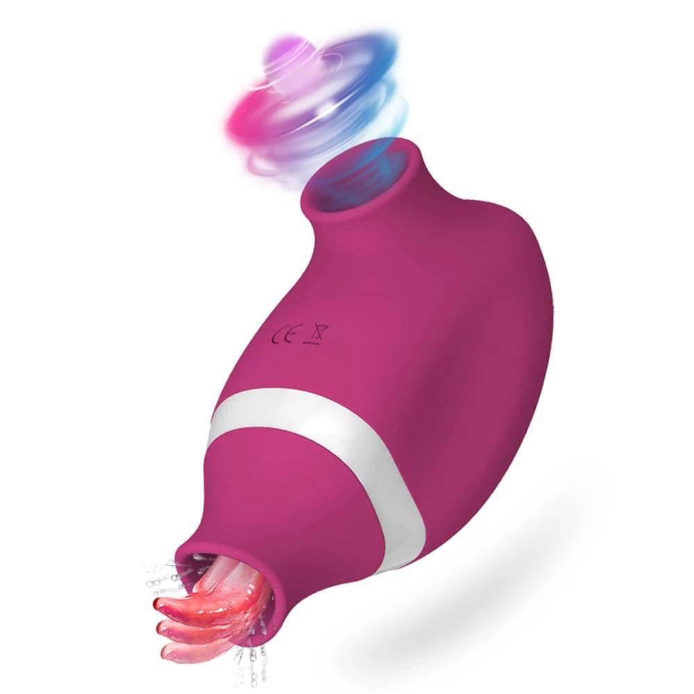 2-in-1 Clitoral Sucking & Licking Vibrator – Dual Stimulation for Clitoris and Nipple - Passion Pulse Adult