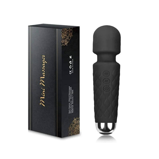 Rechargeable Silicone Wand Massager with 20 Patterns & 8 Speeds - Passion Pulse Adult