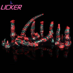 LICKER Dog Knot & Tentacle Fantasy Dildo - G-Spot & Anal Pleasure - Passion Pulse Adult