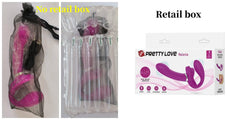 Pretty Love 12-Speed Strap-On Vibrator | Double Penetration Dildo for Lesbian Couples & Women - Passion Pulse Adult