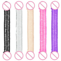 Double Head Dildo Long Jelly Realistic Dildo Double Ended Dildo Flexible Penis for Women Masturbator Sex Toys for Lesbian - Passion Pulse Adult