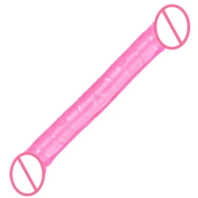 Double Head Dildo Long Jelly Realistic Dildo Double Ended Dildo Flexible Penis for Women Masturbator Sex Toys for Lesbian - Passion Pulse Adult