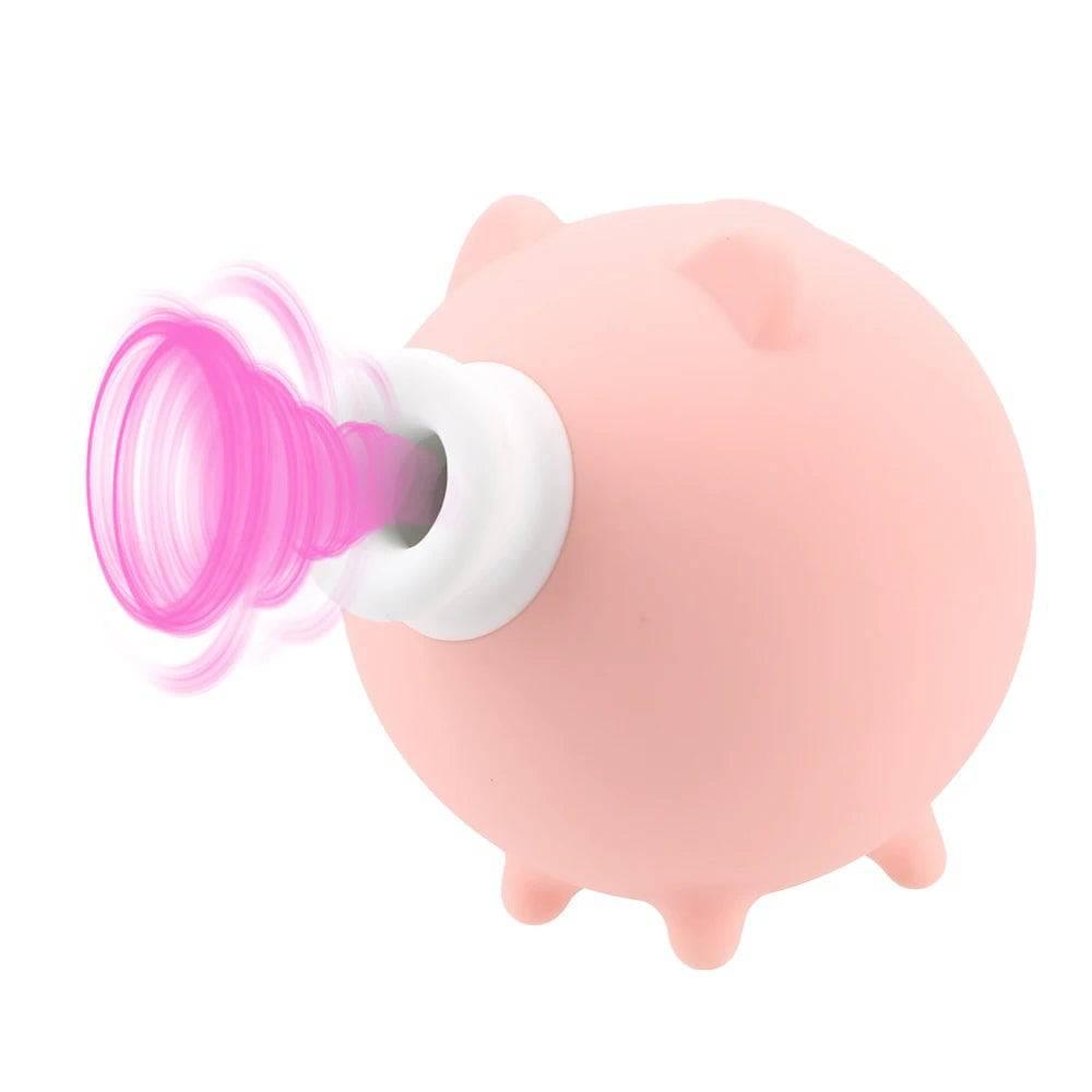 Cute Pig Vibrator – 10-Mode Female Masturbator & Clitoral Sucker - Passion Pulse Adult