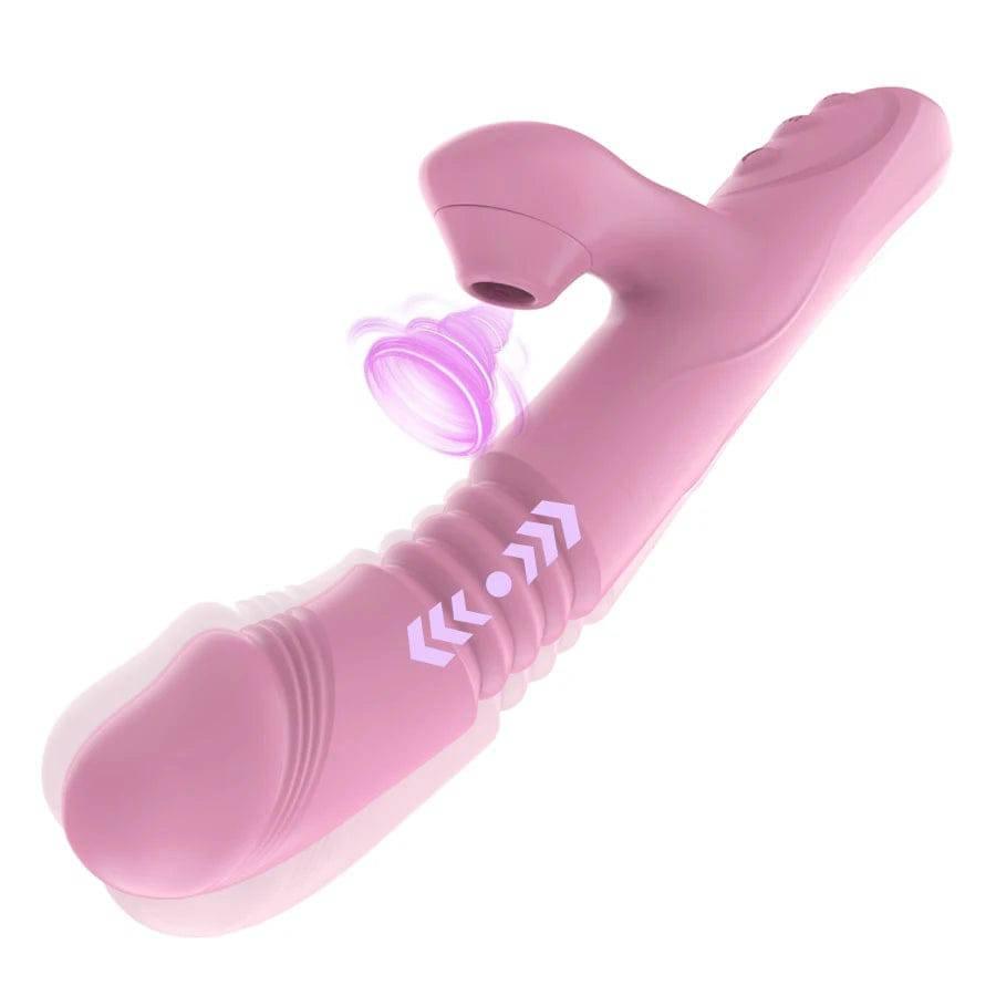 Heating Dildo Vibrator with Clitoral Suction & G-Spot Rotation – Ultimate Pleasure Massager for Women - Passion Pulse Adult