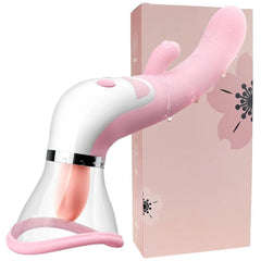 PASSION PULSE ADULT Heating Dildo with Licking & Clitoris Sucker - Passion Pulse Adult