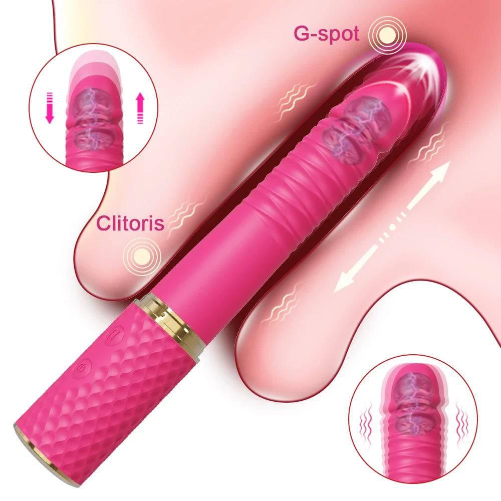 Telescopic Dildo Vibrator – Automatic G-Spot Thrusting Toy - Passion Pulse Adult