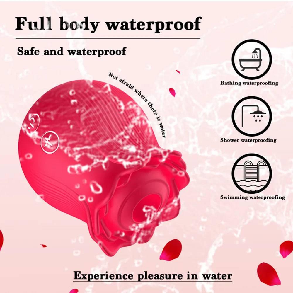 Rose Petal G-Spot Suction Vibrator – Powerful Sucking Vibrations - Passion Pulse Adult