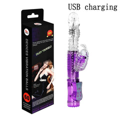 Telescopic G-Spot Rabbit Vibrator – Clit & Vaginal Massager - Passion Pulse Adult