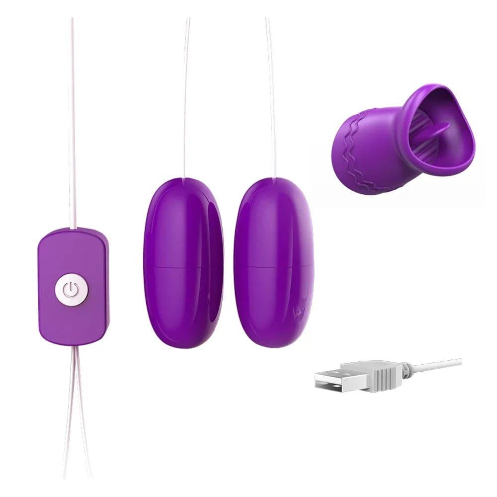 PASSION PULSE Tongue Licking Egg Vibrator: G-Spot & Clitoris Stimulator - Passion Pulse Adult