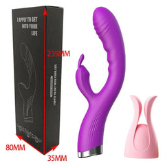 10-Speed USB Rechargeable Rabbit Vibrator – Powerful G-Spot & Clitoral Stimulator - Passion Pulse Adult