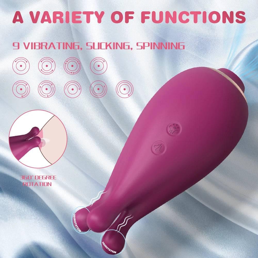 2-in-1 Clit Sucker & Vacuum Stimulator: Powerful Vibrator for Women - Passion Pulse Adult