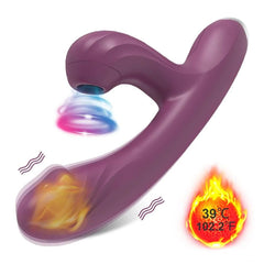 2-in-1 Clit Sucker Vibrator – G-Spot & Clitoral Vacuum Stimulator - Passion Pulse Adult