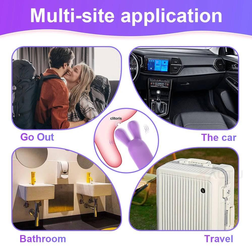 Fast Orgasm Mini Rabbit Bullet Vibrator for Women 10 Speed Clitoris Stimulator Rechargeable Masturbation Sex Toy for Adult Goods - Passion Pulse Adult