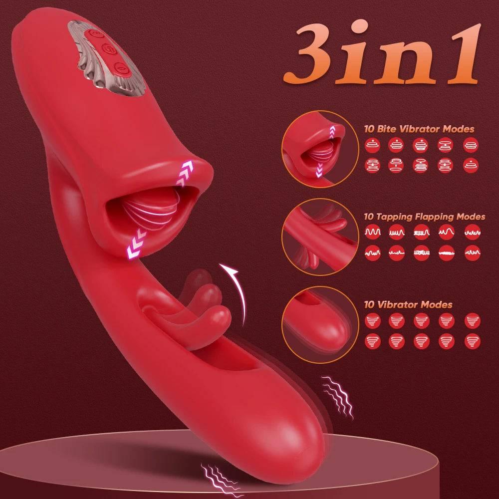 PASSION PULSE Patting Dildo Vibrator: Clit & G-Spot Stimulator - Passion Pulse Adult