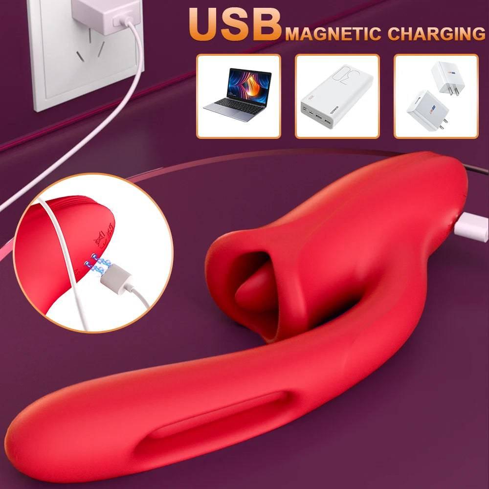 PASSION PULSE Patting Dildo Vibrator: Clit & G-Spot Stimulator - Passion Pulse Adult