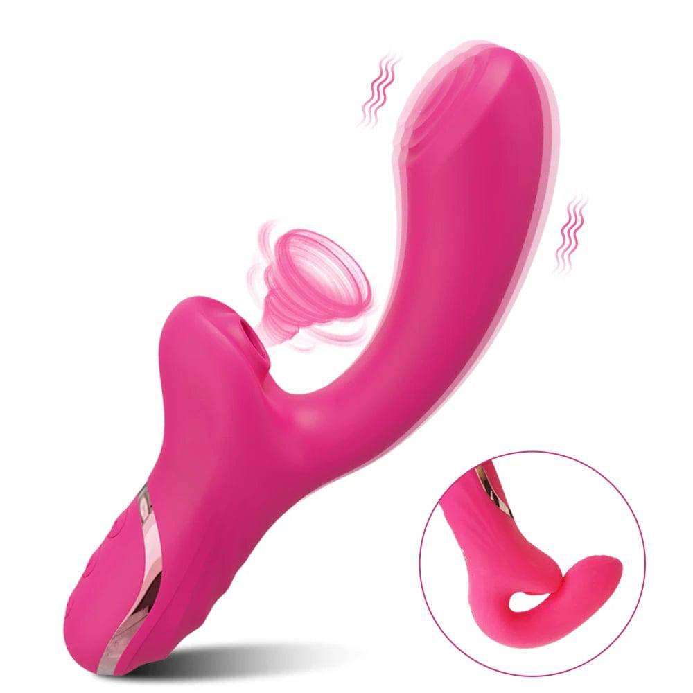 Powerful Clitoral Sucking & Dildo Vibrator – 20 Modes for G-Spot & Vagina Stimulation - Passion Pulse Adult