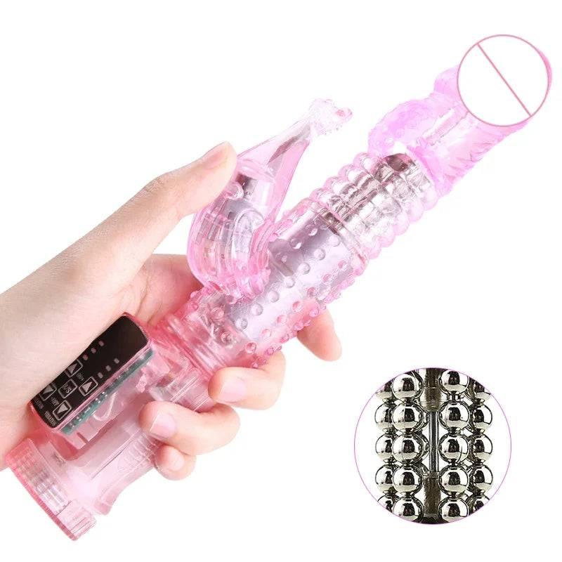 Powerful Thrusting Rabbit Vibrator – Realistic G-Spot & Clitoral Massager - Passion Pulse Adult