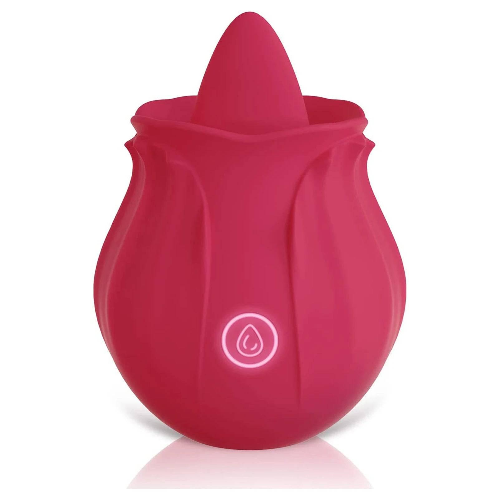 Rose Shape Vagina Sucking Vibrator: Intimate Nipple Sucker with Oral Licking and Clitoris Stimulation - Powerful Sex Toy for Women - Passion Pulse Adult