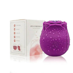 Rose Shape Vagina Sucking Vibrator: Intimate Nipple Sucker with Oral Licking and Clitoris Stimulation - Powerful Sex Toy for Women - Passion Pulse Adult