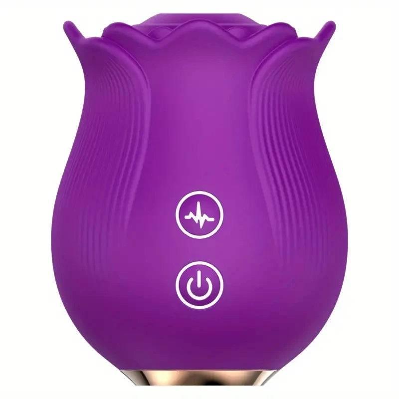 Rose Vibrator – G-Spot Vibrator with 12 Sucking Modes - Passion Pulse Adult