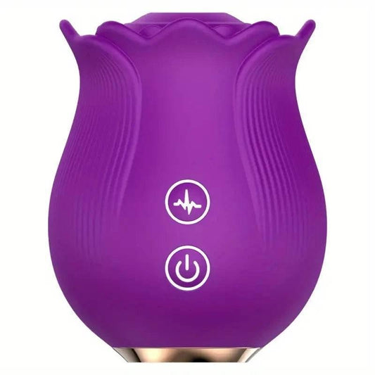 Rose Vibrator – G-Spot Vibrator with 12 Sucking Modes - Passion Pulse Adult