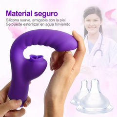 2-in-1 Licking Clitoris & G-Spot Vibrator for Women - Passion Pulse Adult