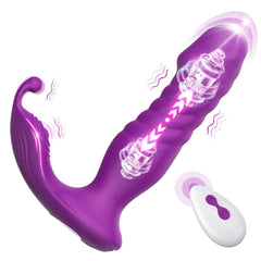 Wearable Tongue Licking G-Spot Vibrator – Remote Control Thrusting Dildo - Passion Pulse Adult