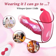 Wearable Tongue Licking G-Spot Vibrator – Remote Control Thrusting Dildo - Passion Pulse Adult