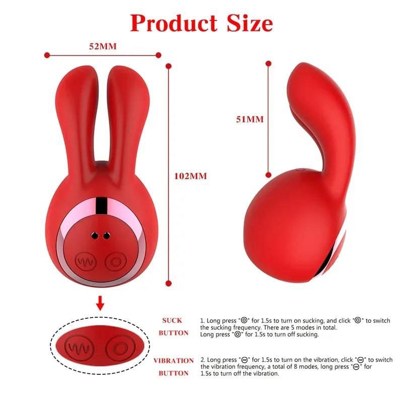 2-in-1 Clit-Sucking Rabbit Vibrator - Passion Pulse Adult