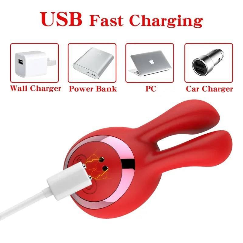 2-in-1 Clit-Sucking Rabbit Vibrator - Passion Pulse Adult