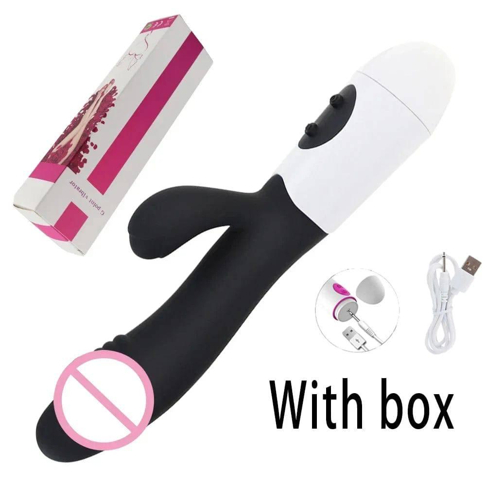 Beginner-Friendly Rabbit Vibrator – Powerful G-Spot, Clitoral, & Nipple Stimulator - Passion Pulse Adult