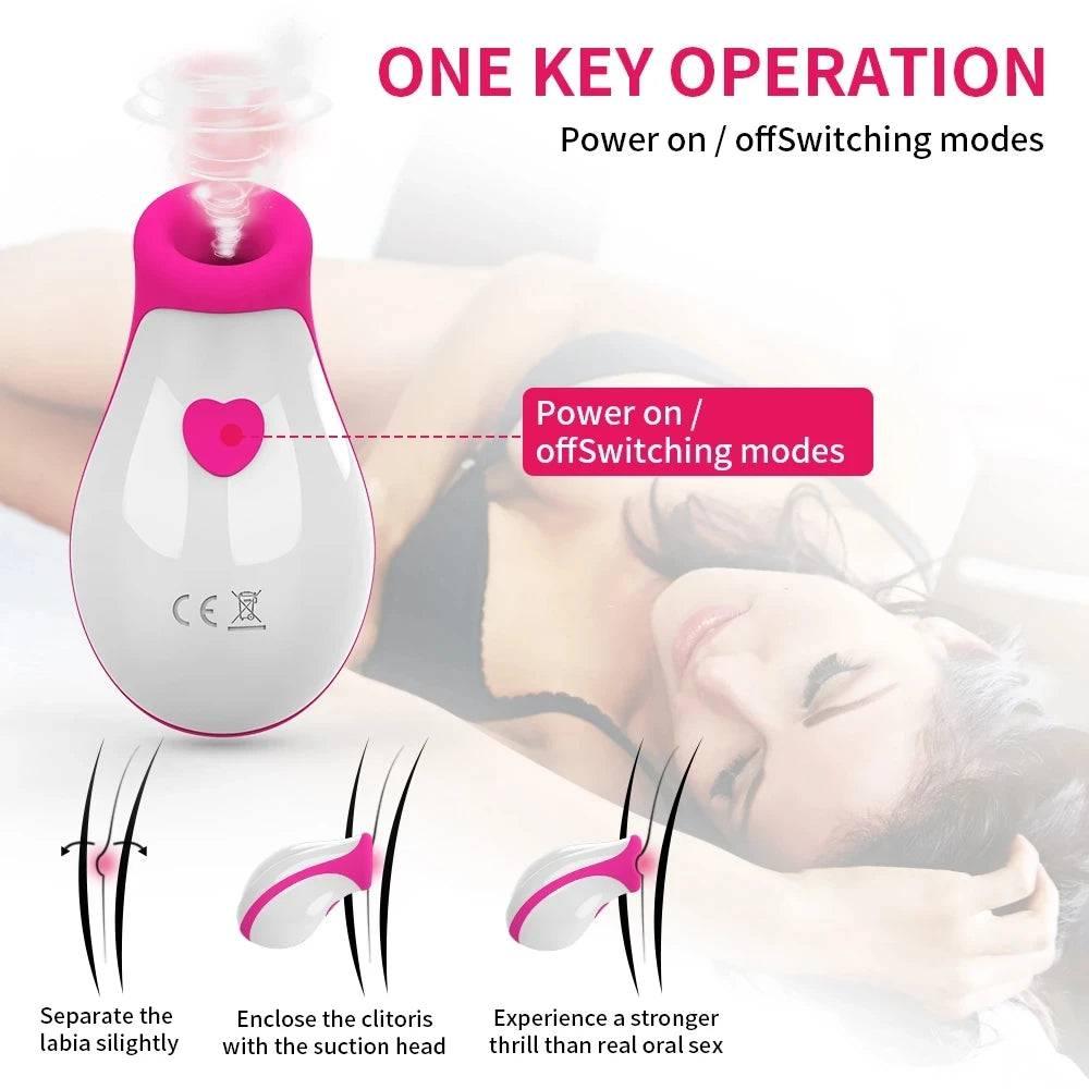 Discreet Clit Sucker Vibrator: 8 Modes Oral & Clit Stimulator - Passion Pulse Adult