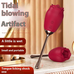 Rose Tongue Licking Sucking Clitoral Vibrator - Passion Pulse Adult