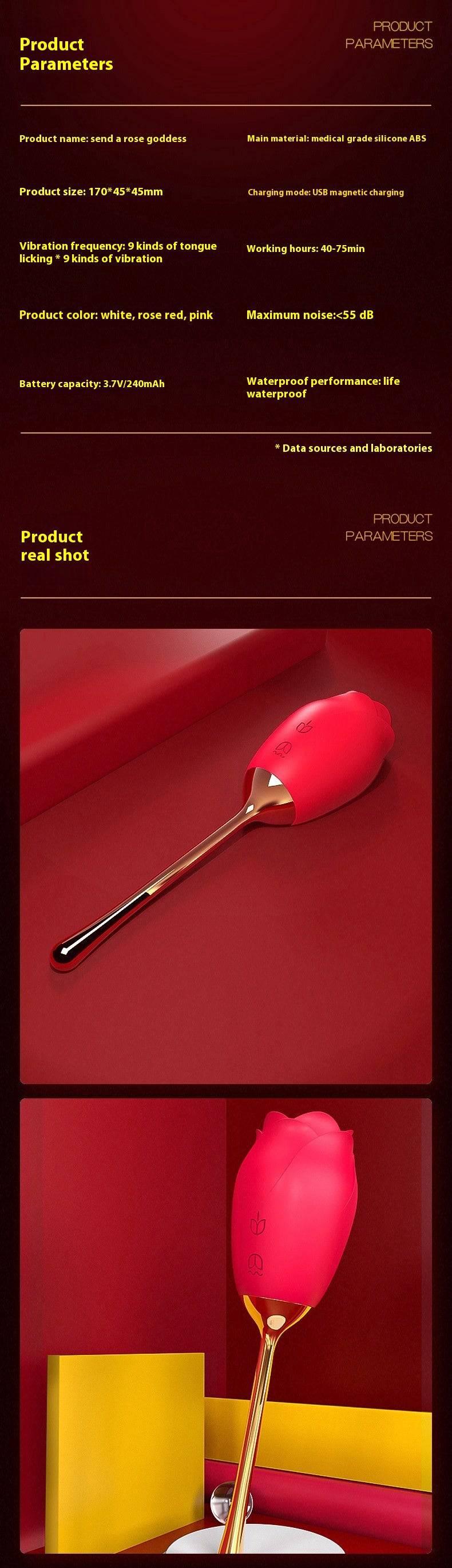 Rose Tongue Licking Sucking Clitoral Vibrator - Passion Pulse Adult