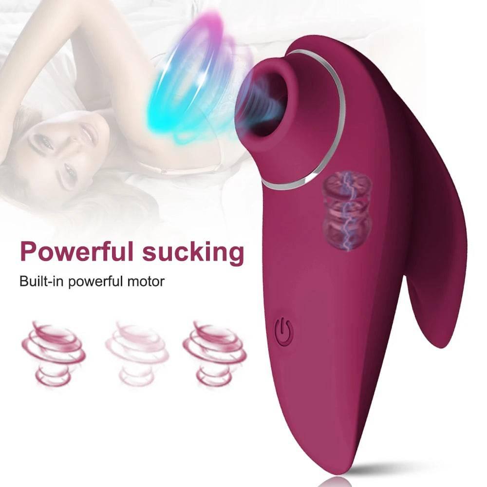 Sucking Vibrator for Women: Vibrating Sucker Oral Clitoris Stimulator, Sex Suction Toy - Adult Product - Passion Pulse Adult