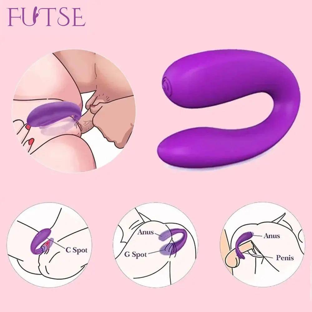 U-Shaped Couples Vibrator for Women – Clitoral & G-Spot Stimulator - Passion Pulse Adult