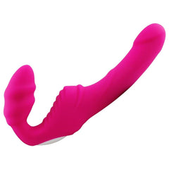 Dual Motor Strapless Strap-On Dildo Vibrator – G-Spot & Clitoral Stimulation for Couples - Passion Pulse Adult