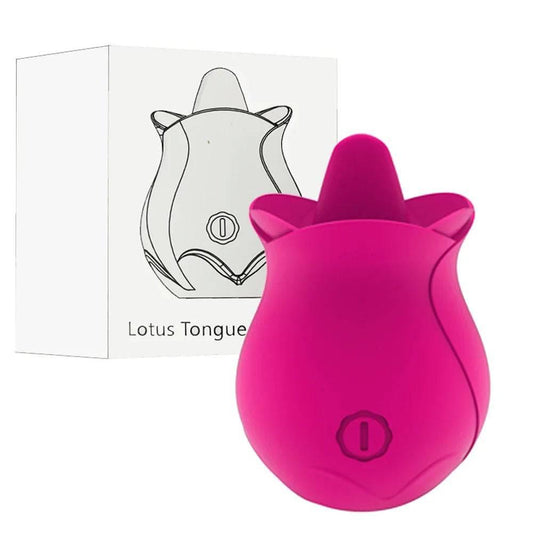 Rose Clit Sucker & G-Spot Vibrator: Tongue Licking Masturbator - Passion Pulse Adult