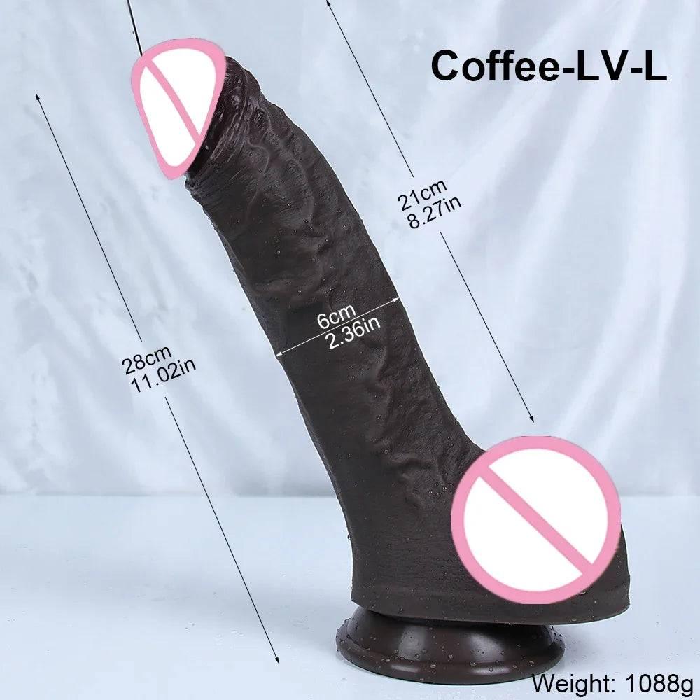 7cm Diam Huge Long Dick Realistic Dildo Soft Penis Suction Cup Anal Sex Toys For Woman Vagina Massager G Spot Masturbation Cock - Passion Pulse Adult