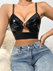 Patent Leather Wrap Bra - Passion Pulse Adult