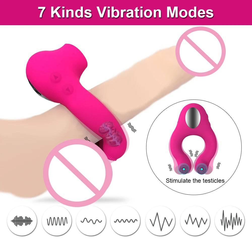 TLUDA Vibrator Cock Rings Sucking Penis Ring - Passion Pulse Adult