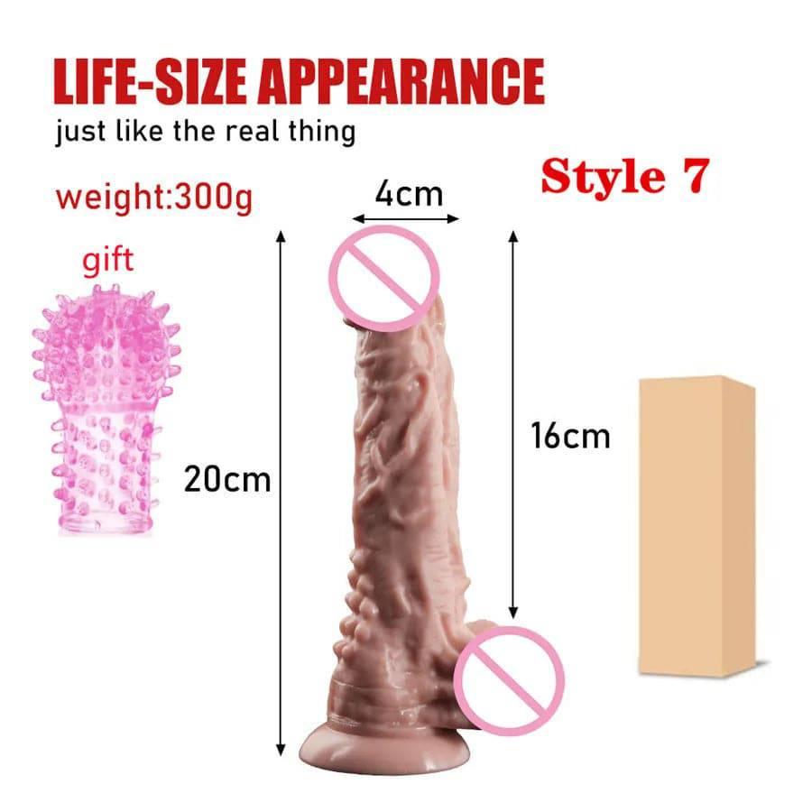 Realistic Dildo women - powerful suction cups, realistic soft skin and adult sex toys - perfect for masturbation! - Passion Pulse Adult