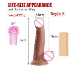 Realistic Dildo women - powerful suction cups, realistic soft skin and adult sex toys - perfect for masturbation! - Passion Pulse Adult