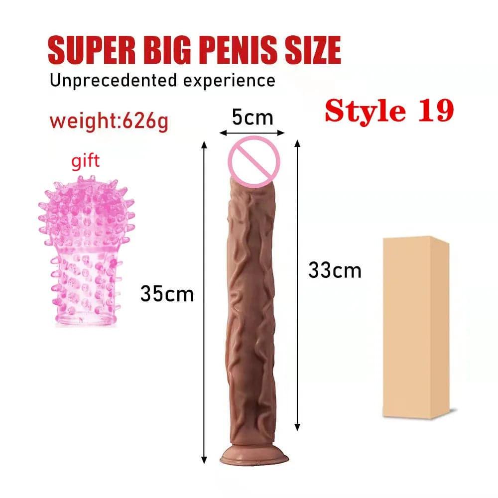 Realistic Dildo women - powerful suction cups, realistic soft skin and adult sex toys - perfect for masturbation! - Passion Pulse Adult