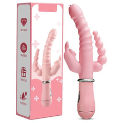 3-in-1 Dildo Vibrator – Tongue Licking, G-Spot & Clit Stimulator - Passion Pulse Adult