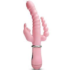LicklIp 3-in-1 Rabbit Vibrator – Dildo with Tongue-Licking & Dual Rod Stimulation - Passion Pulse Adult