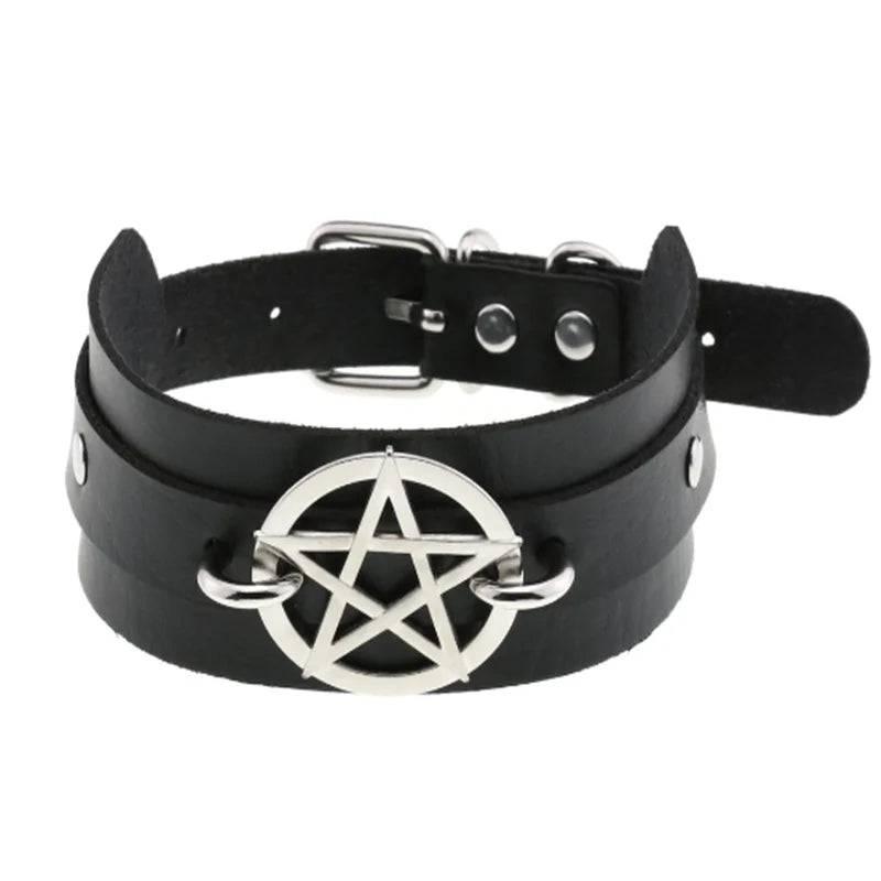 Harajuku Punk Rock Rivet Goth Choker | PU Leather Collar with Heart, Cross & Spikes | Hip Hop Bondage Jewelry for Women - Passion Pulse Adult