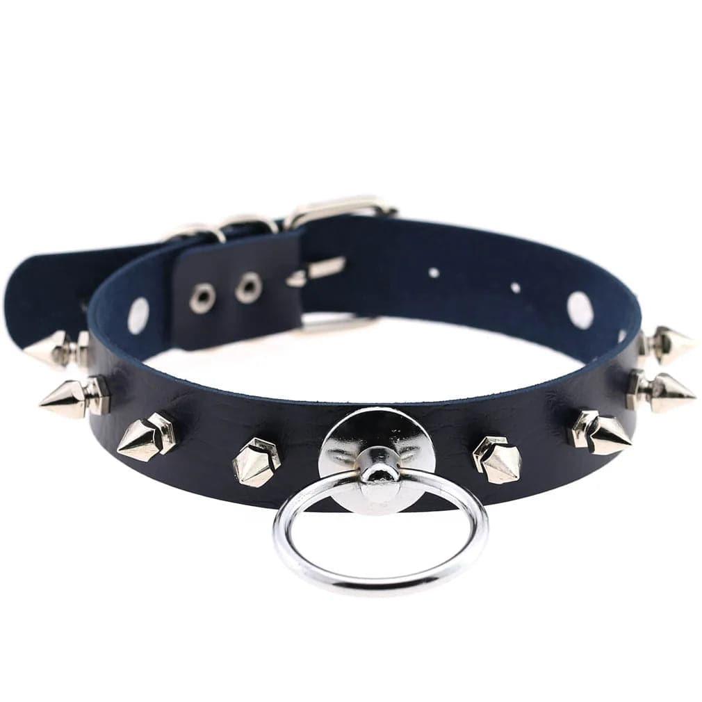 Harajuku Punk Rock Rivet Goth Choker | PU Leather Collar with Heart, Cross & Spikes | Hip Hop Bondage Jewelry for Women - Passion Pulse Adult