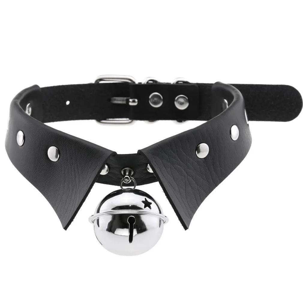 Harajuku Punk Rock Rivet Goth Choker | PU Leather Collar with Heart, Cross & Spikes | Hip Hop Bondage Jewelry for Women - Passion Pulse Adult